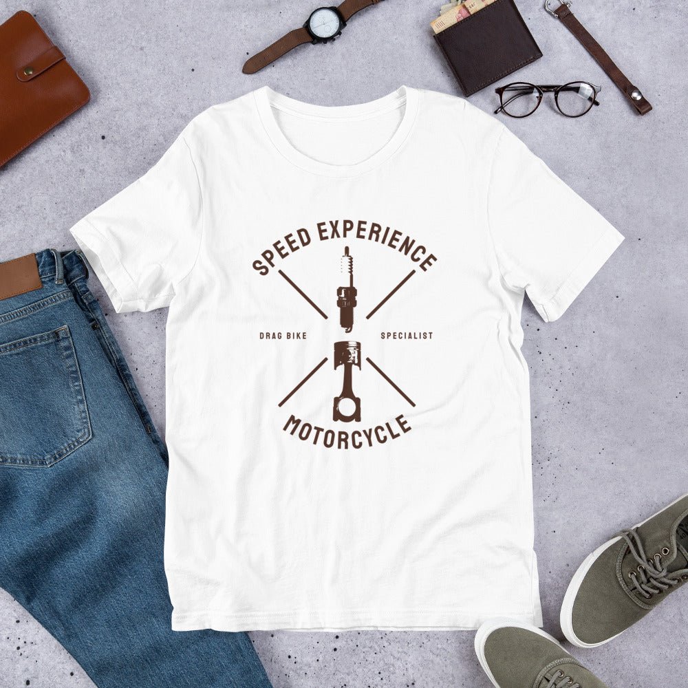 Drag Bike Specialist | Vintage Motorcycle Unisex T-Shirt - MotoAttitude.com