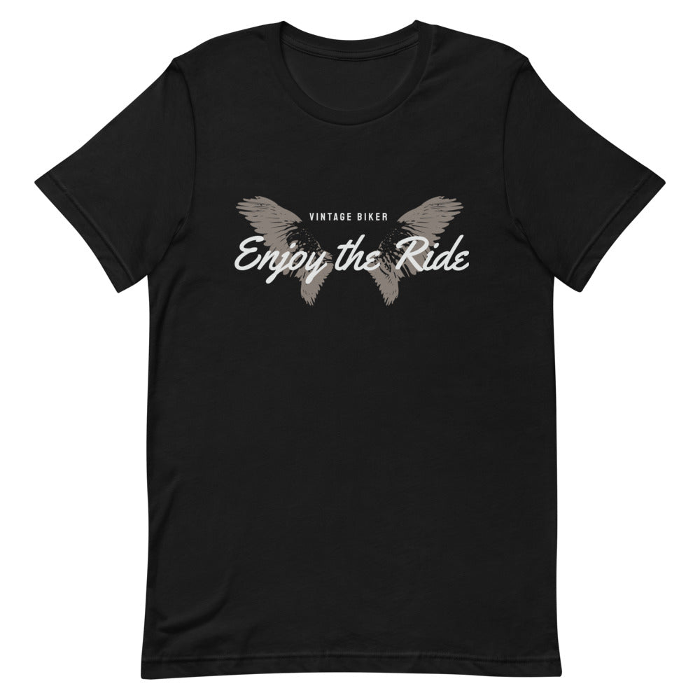 Enjoy The Ride | Vintage Motorcycle Unisex T-Shirt - MotoAttitude.com