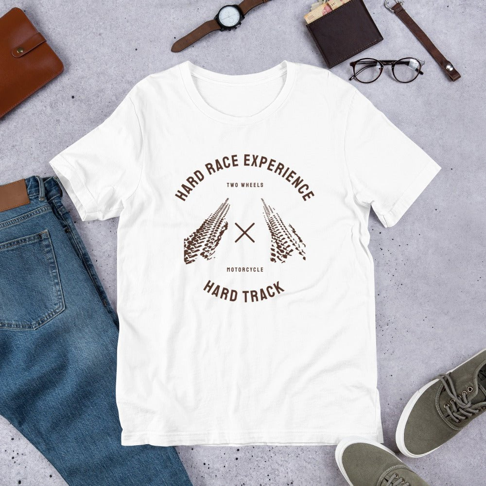 Hard Race Experience | Vintage Motorcycle Unisex T-Shirt - MotoAttitude.com